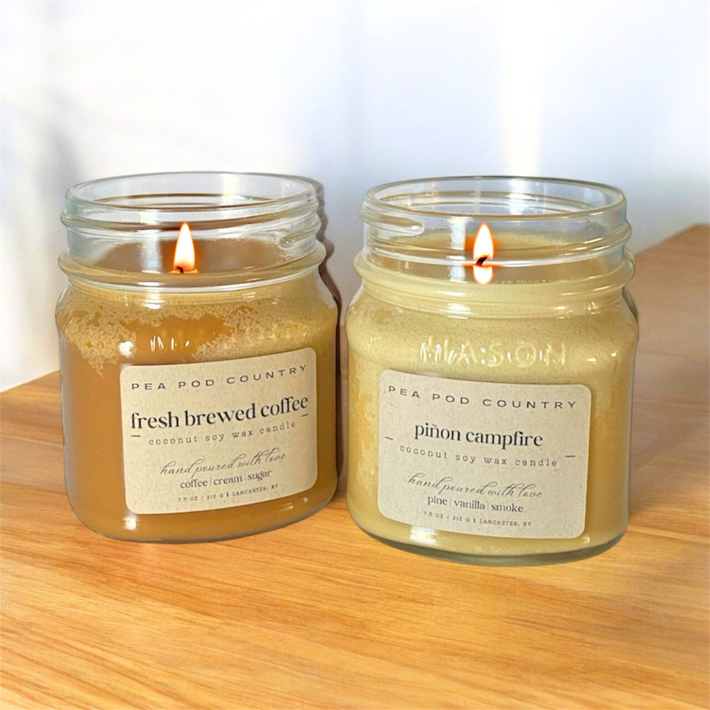 Rugged + Rich Candle Pair – Piñon Campfire & Fresh Brewed Coffee