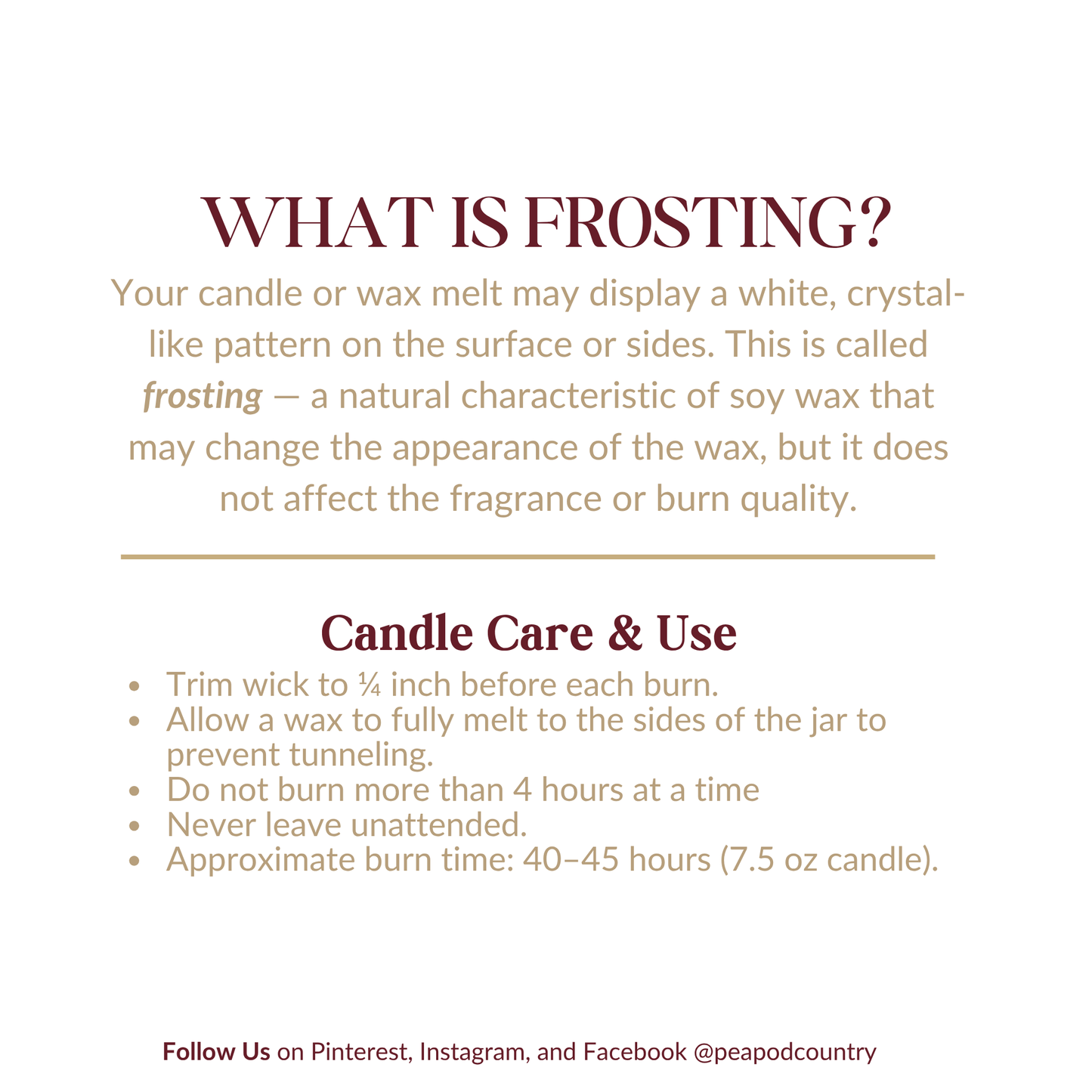 Candle Care & Use Instructions