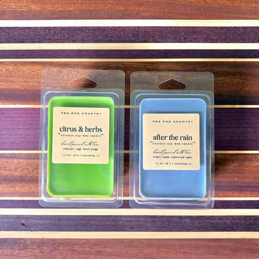 Citrus & Herbs with After the Rain Wax Melt Pairing